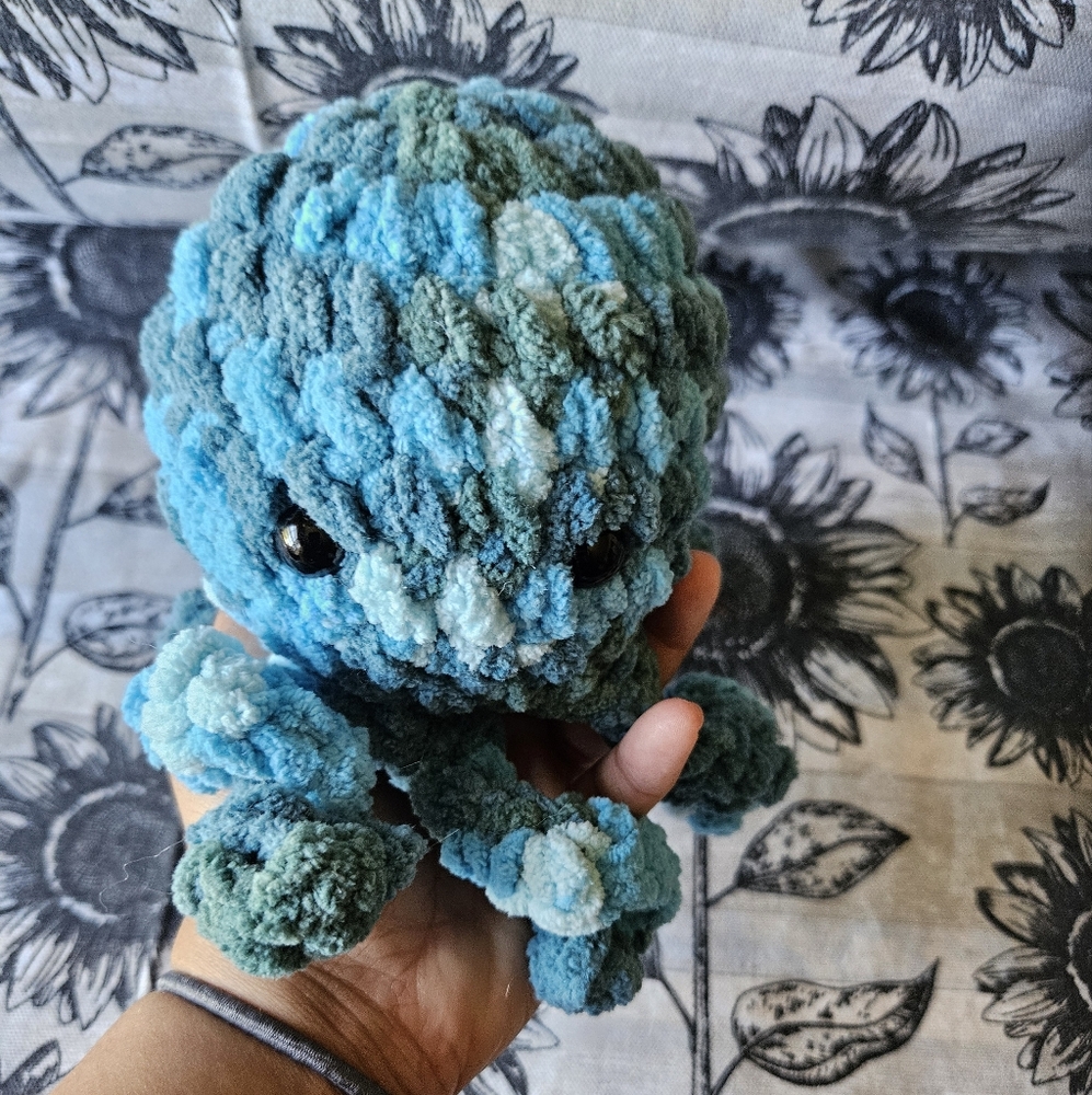 Crochet Blue Octopus Amigurumi Plushie